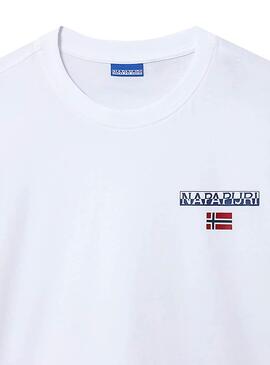 T-Shirt Napapijri S-ICE Bianco per Uomo