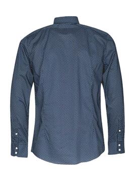Camicia Antony Morato Slim Fit Micro Blu Uomo