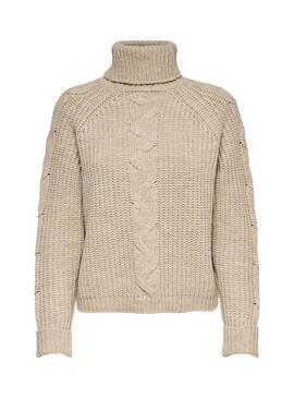 Pullover Only Daisy Beige per Donna
