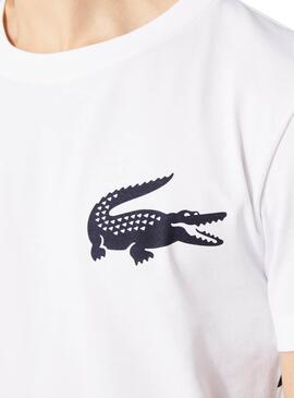 T-Shirt Lacoste Novak Djokovic Bianco per Uomo