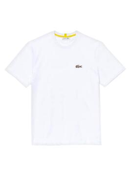 T-Shirt Lacoste National Geographic Bianco Uomo