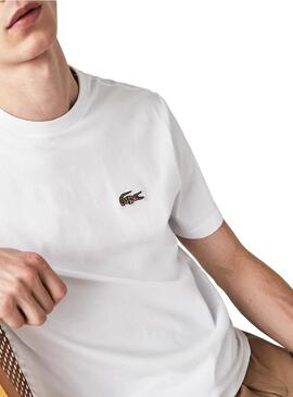 T-Shirt Lacoste National Geographic Bianco Uomo