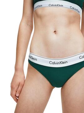 Mutandine Calvin Klein Bikini Verde per Donna