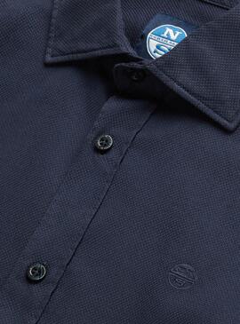 Camicia North Sails Basic Blu Blu Navy per Uomo