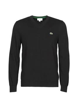 Pullover Lacoste Basic Nero per Uomo