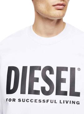 Felpa Diesel Division Bianco per Uomo