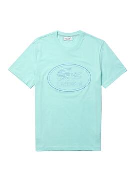 T-Shirt Lacoste Ricamo Blu per Uomo