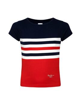 T-Shirt Pepe Jeans Sonyta Rosso per Bambina