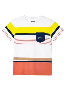 T-Shirt Mayoral Strisce Multicolore per Bambino