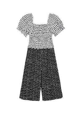 Jumpsuit Mayoral Combinato Topos Nero per Bambina