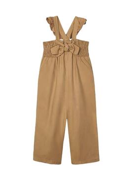 Jumpsuit Mayoral Fluido Laccio Caramello per Bambina