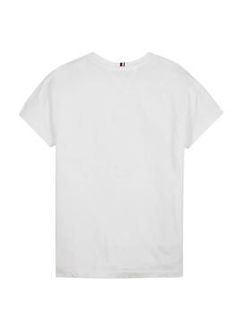 T-Shirt Tommy Hilfiger Multi Text Sateen Bianco