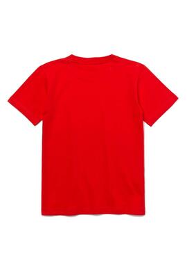 T-Shirt Lacoste Girocollo Rosso per Bambino