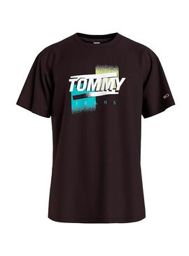 T-Shirt Tommy Jeans Faded Graphic Nero Uomo