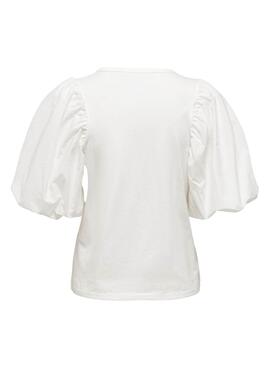 Top Only Vera Life Bianco per Donna