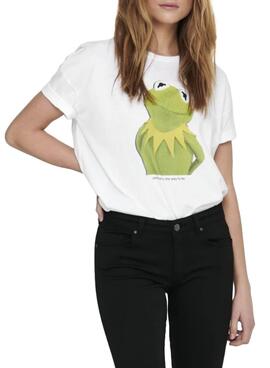 T-Shirt Only Muppets Life Bianco per Donna