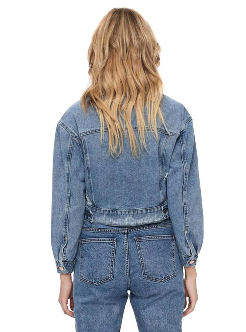 Giubbotto Denim Only Malibu Blu per Donna