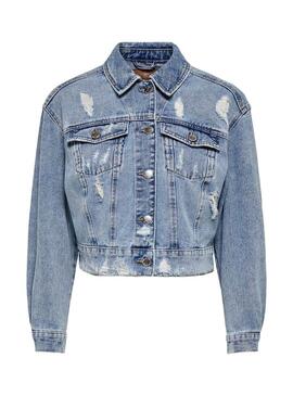 Giubbotto Denim Only Malibu Blu per Donna