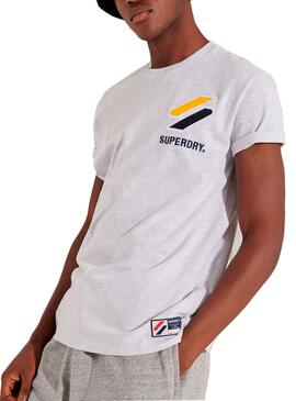 T-Shirt Superdry Sportstyle Bianco per Uomo