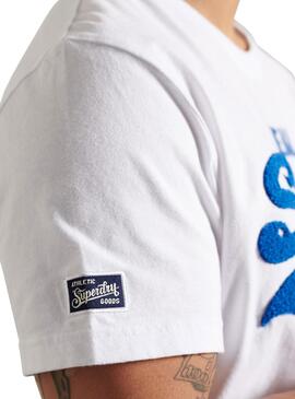 T-Shirt Superdry Chemille Tee Bianco per Uomo