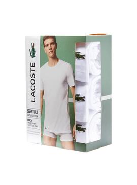 T-Shirts Lacoste 3 Pack Bianco per Uomo