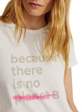 T-Shirt Ecoalf sottolineato perché Bianco Donna