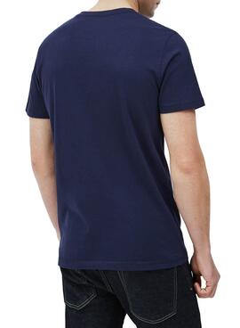 T-Shirt Pepe Jeans Davy Blu Navy per Uomo