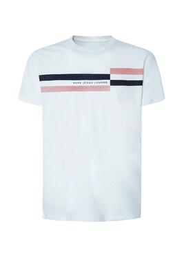 T-Shirt Pepe Jeans Donovan Bianco per Uomo