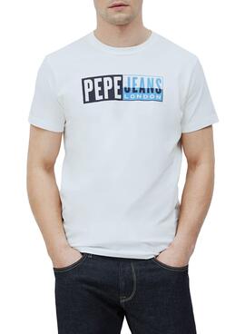 T-Shirt Pepe Jeans Gelu Bianco per Donna