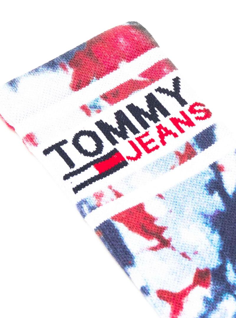 Calzini Tommy Jeans Tie Dye Blu Navy