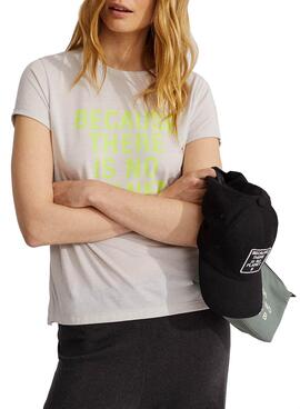 T-Shirt Ecoalf Onda Lightgrey per Donna