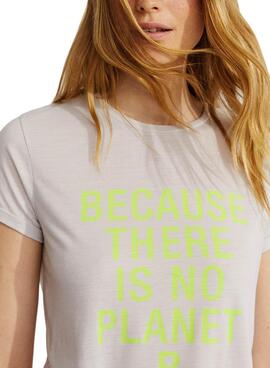 T-Shirt Ecoalf Onda Lightgrey per Donna