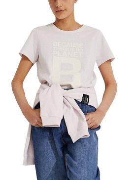 T-Shirt Ecoalf Great B Rosa per Bambina