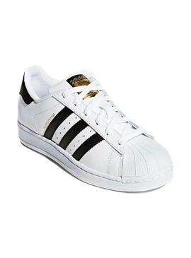 Sneaker Adidas Superstar Bianco per Bambino e Bambina