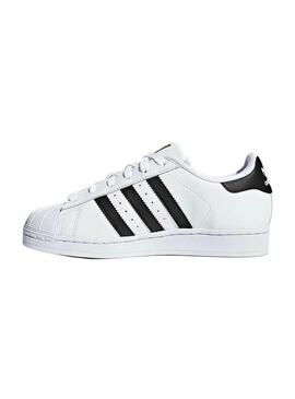 Sneaker Adidas Superstar Bianco per Bambino e Bambina