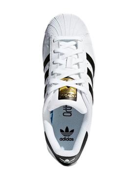 Sneaker Adidas Superstar Bianco per Bambino e Bambina