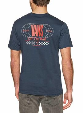 T-Shirt Vans Frequency Ss Blu per Uomo