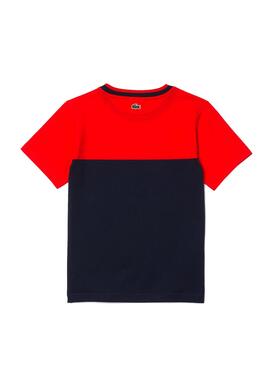 T-Shirt Stampa Lacoste Bicolor per Bambino