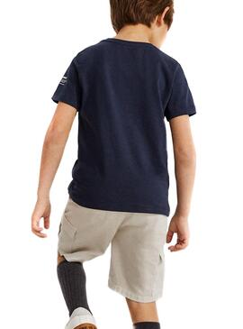 T-Shirt Ecoalf Multicolor Because Blu Navy Bambino