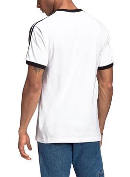 T-Shirt Adidas 3 Stripes Bianco per Uomo