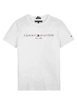 T-Shirt Tommy Hilfiger Ringer Bianco per Bambino