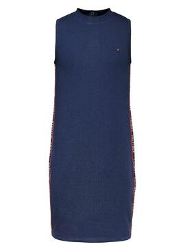 Vestito Tommy Hilfiger Tape Sports Blu per Bambina