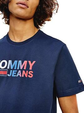 T-Shirt Tommy Jeans Color Corp Blu Navy Uomo