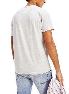 T-Shirt Tommy Jeans Color Corp Grigio per Uomo