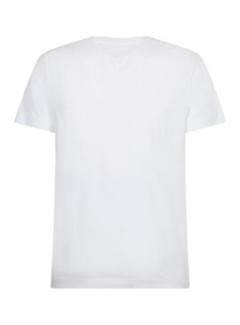 T-Shirt Tommy Hilfiger Corp Split Bianco Uomo