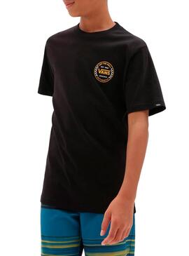 T-Shirt Vans autentico Checker Nero per Bambino