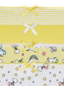 Set di 4 slip Mayoral Giallo per Bambina