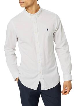 Camicia Polo Ralph Lauren Sport Lungo Bianco Uomo