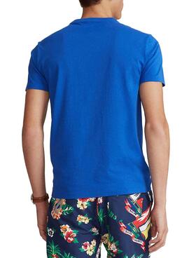 T-Shirt Polo Ralph Lauren Custom Fit Blu Uomo