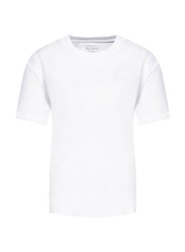 T-Shirt Pepe Jeans Eva Bianco per Donna